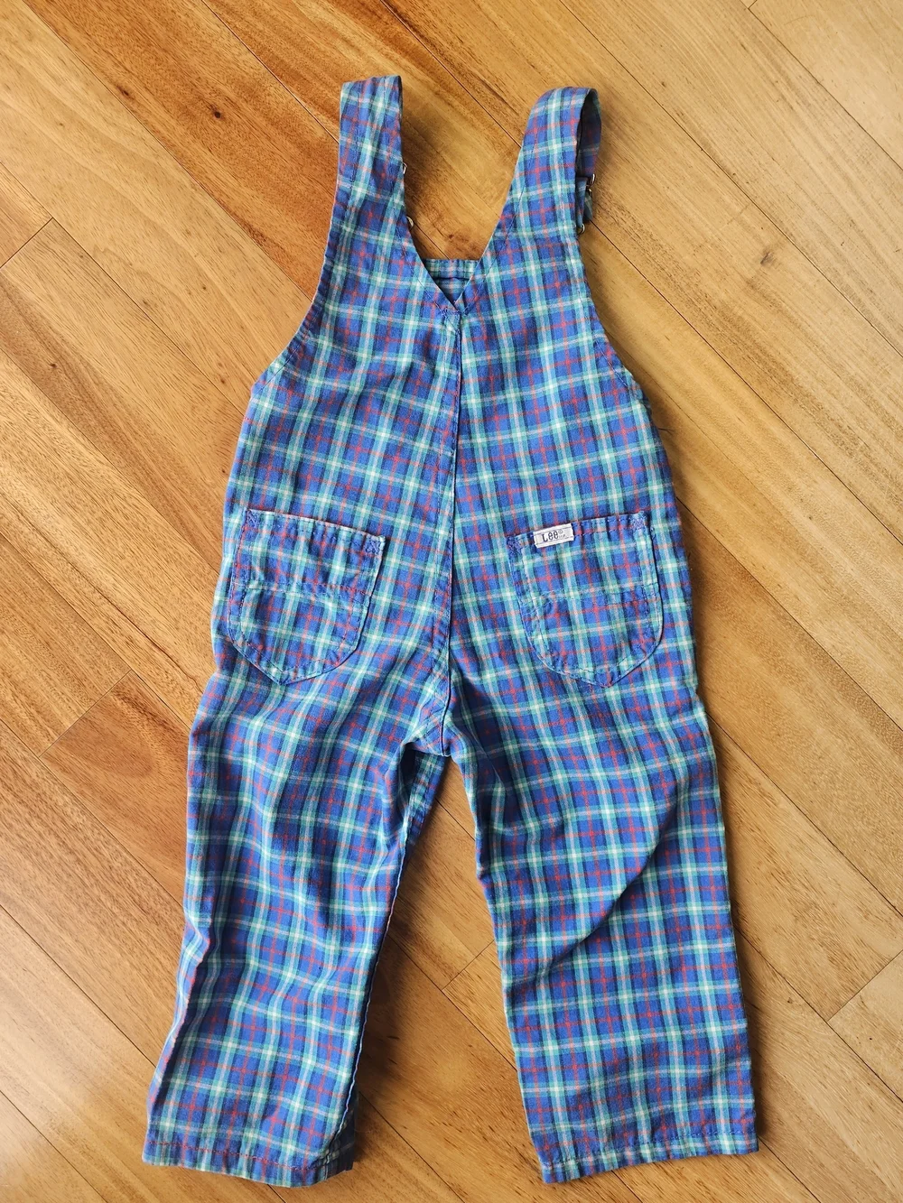 Vintage Lee Plaid Overalls 70s/80s Size 2T - Picture 4 of 7